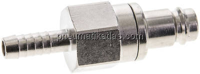 Kupplungsstecker (NW10) 8 (5/16")mm Schlauch, Messing vernickelt