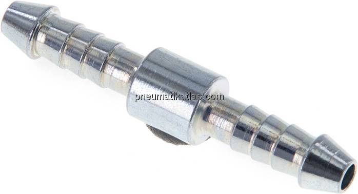 Schlauchverbinder 4 - 5mm / 4 - 5mm, Stahl verzinkt