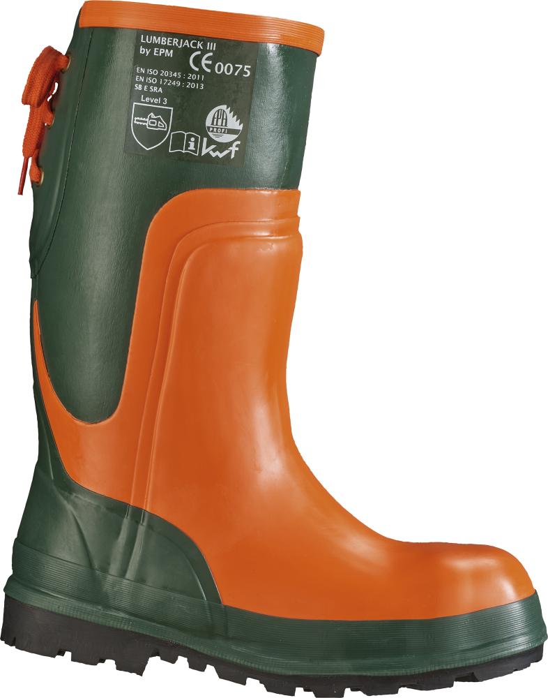 Forst-Gummistiefel Ulme orange/grün Größe 48
