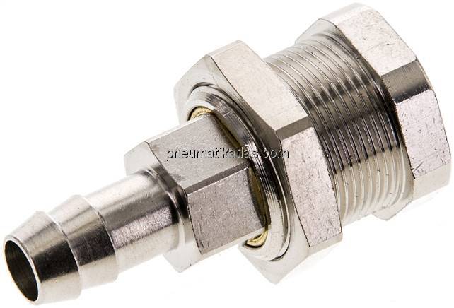 Abreißkupplungsdose (NW5) 9 (3/8")mm Schlauch, Messing vernickelt