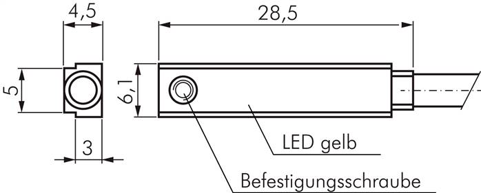 Zeichnung: Sensorabmessungen