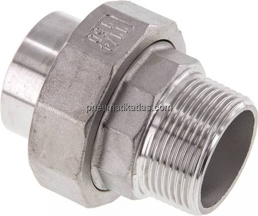 Anschweißverschraubung kon. dicht. R 1-1/4"(AG)-42,4mm