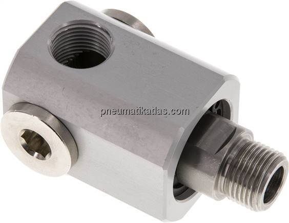 Drehverteiler G 3/8"(AG)-4x G 3/8"(IG, 3x verschlossen)