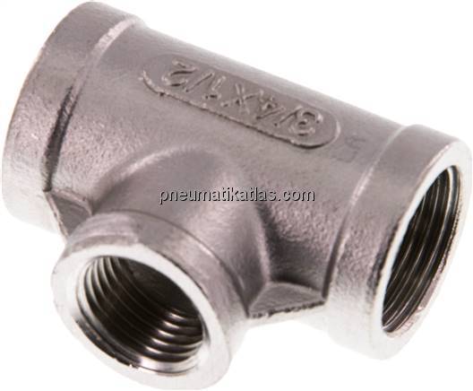 T-Stück Rp 3/4"-Rp 1/2"-Rp 3/4" (IG), 1.4408