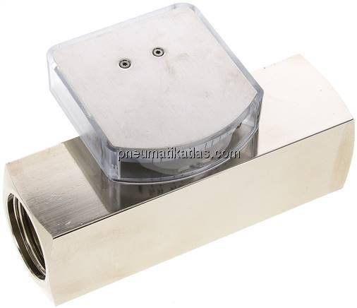 Durchflussmesser G 1" (IG), 8 - 24 l/min, Messing vernickelt