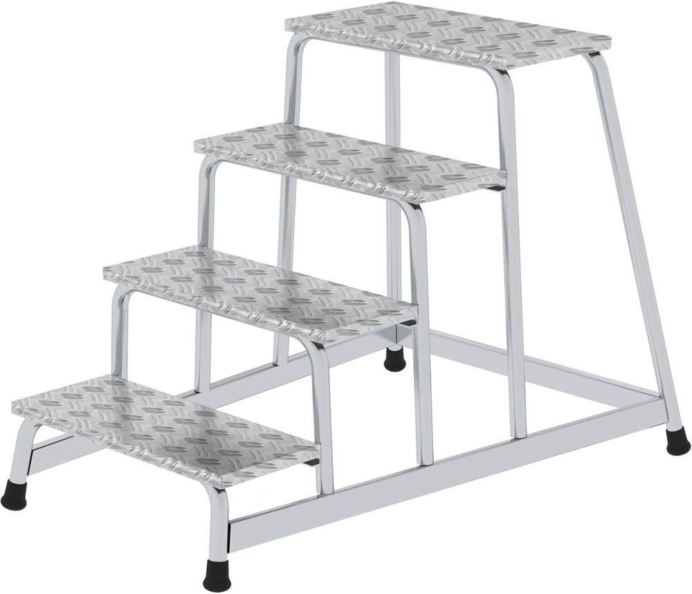 Alu-Arbeitspodest 4 Stufen starr Podesthöhe 0,80 m Arbeitshöhe bis 2,80 m