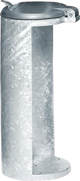 Abfallsammler mit Deckel H 900 mm D 450 mm verz. VAR