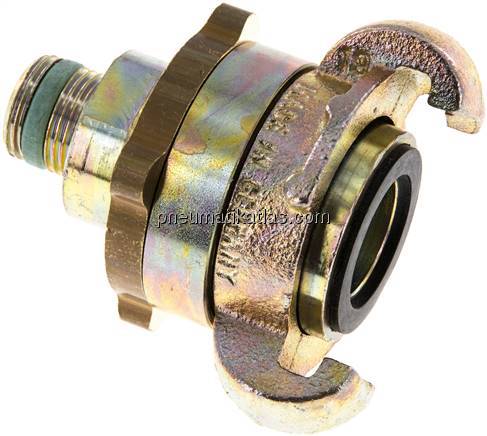 Sicherheits-Kompressorkuppl. G 3/8"(AG), Temperguss verzinkt