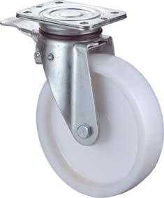 Lenkrolle 200mm N120.B10 Platte,Kst.weiß,RL,Fest N120.B10.201 BS ROLLEN