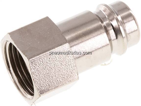 Kupplungsstecker (NW10) G 3/8"(IG), Stahl gehärtet & vernickelt
