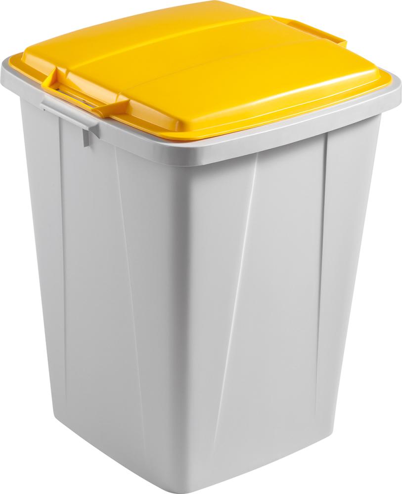 Wertstoffsammler 90l grauinkl. Deckel, gelb