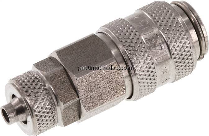 Kupplungsdose (NW5) 6x4mm Schlauch, Edelstahl