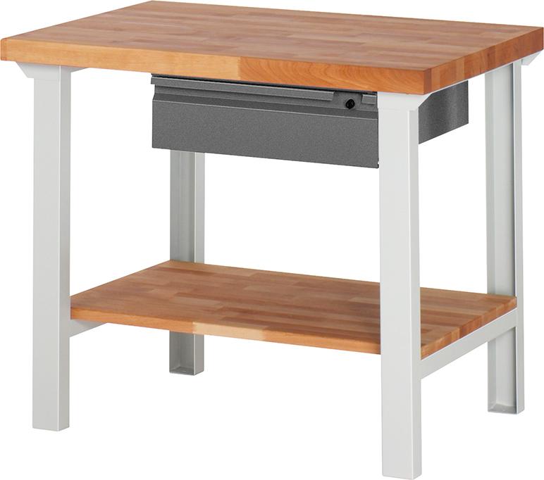 Werkbank Serie Basic 7 Modell 7001-7 B1000xT700xH840mm RAL7035/7016