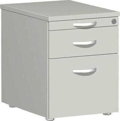 Rollcontainer 1 Sb. + HR 438x600x565mm Lichtgrau geramöbel