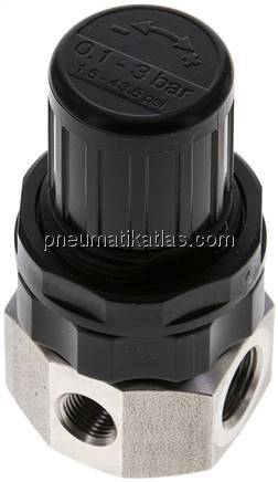 Edelstahl-Druckregler G 1/4", 0,5 - 3bar (Standard)