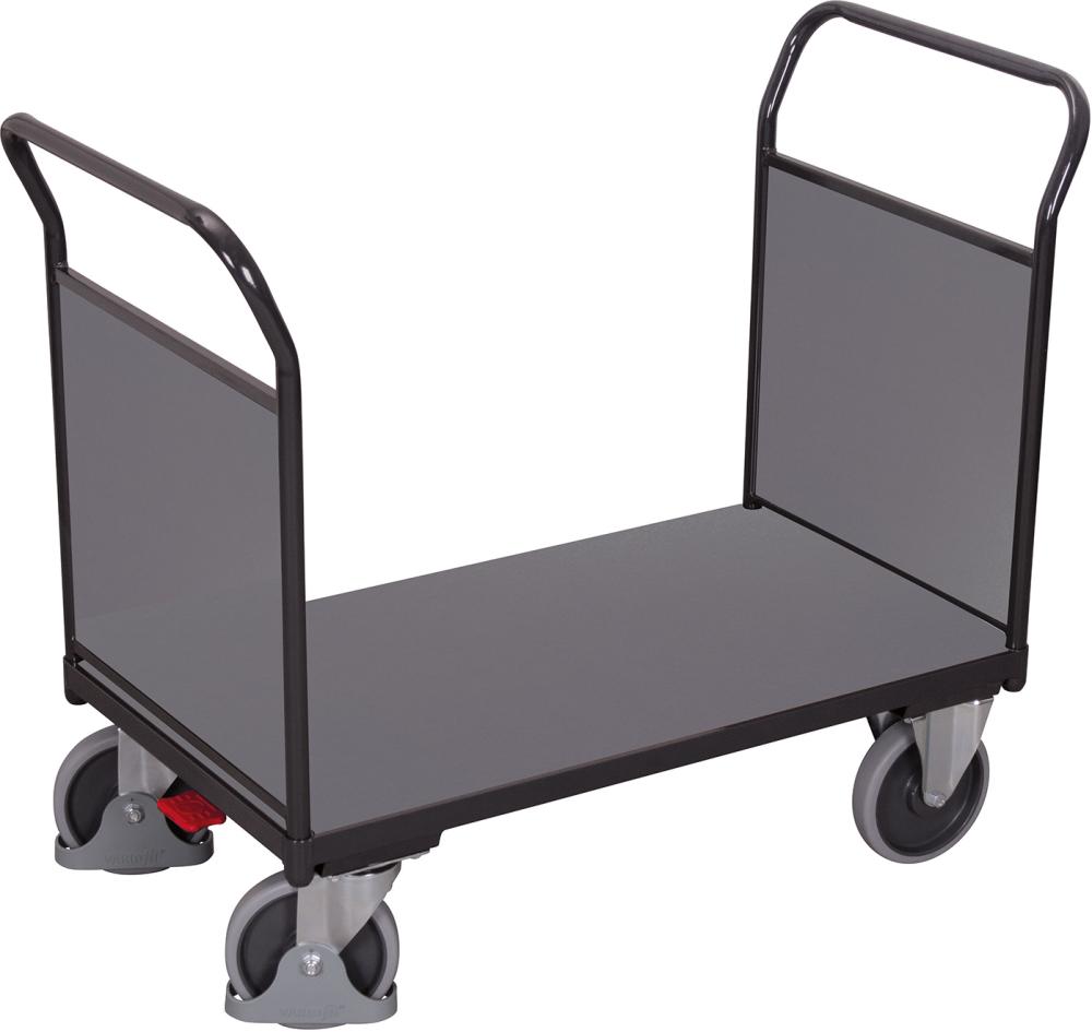 Doppel-Stirnwandwagen mit Holz RAL 7016 sw-600.222/AG