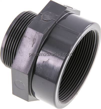 Reduziernippel G 2"(AG)-Rp 2-1/2"(IG), PVC-U