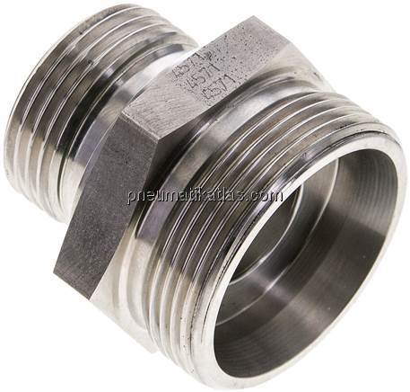 Gerade Schneidringverschr. G 1"-35 L (M45x2), ohne Mutter & Schneidring, 1.4571