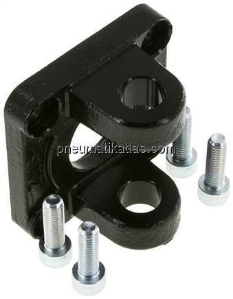 ISO 15552-Gabelschwenkbefestigung 63 mm, Stahl brüniert