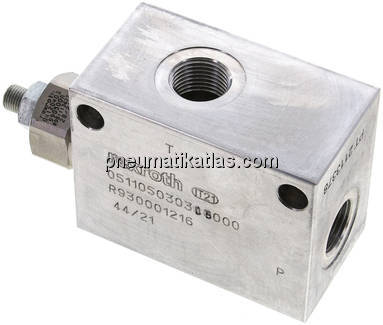 Druckbegrenzungsventil 2x G 1/2", 3 - 70 bar, max. 150 l/min