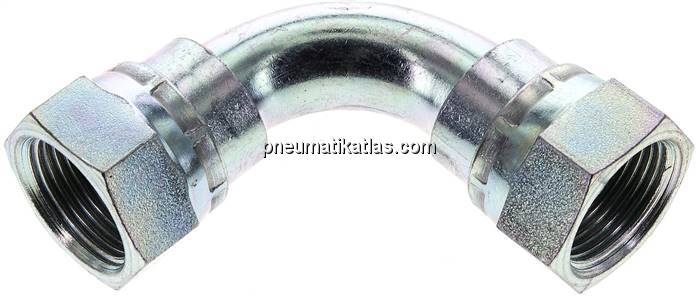 90°-Winkelverschraubung,60°Konus G 3/4" (IG), Stahl verzinkt