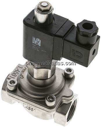 2/2-Wege ES-Magnetventil G 1", 0-16 bar, stromlos geöffnet (NO)