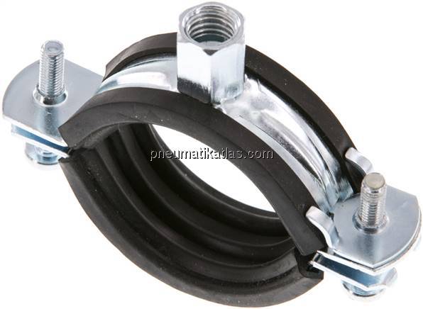 Rohrschelle 38 - 45mm,Stahl verzinkt mit Einlage, FISCHER