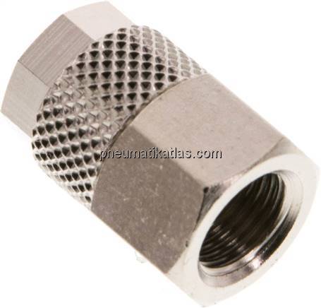 Aufschraub-Verschraubung G 1/8"-8x6mm, Messing vernickelt