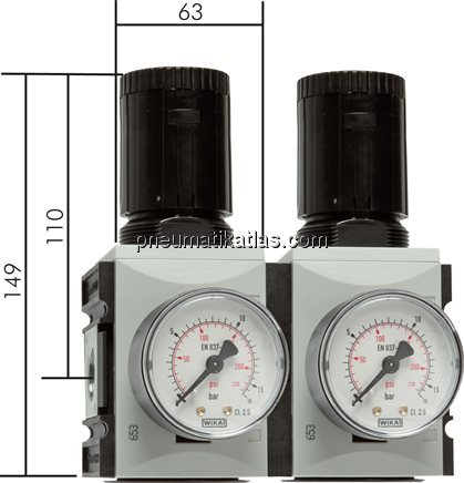 Anwendungsbeispiel: Druckregler mit durchgängiger 