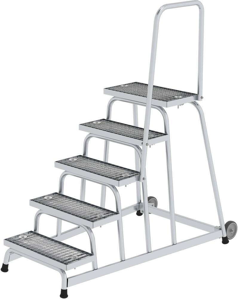 Alu-Arbeitspodest 5 Stufen mit Handlauf Podesthöhe 1,00 m Arbeitshöhe bis 3,00 m