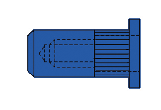 CAP-Blindnietmuttern Stahl Flachrundkopf M 8 x 11 x 27
