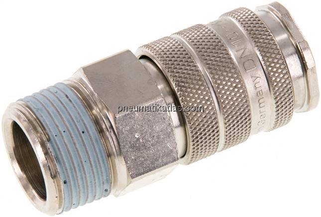 Kupplungsdose (NW10) R 3/4"(AG), Messing vernickelt