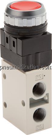 Exemplarische Darstellung: 3/2-Wege Drucktasterven