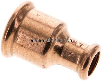 Pressfitting, Reduziermuffe, 28x15mm, Kupfer / Kupferlegierung