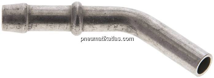 45°-Schlauchnippel Rohr 8, Schl. 7 - 8mm, 1.4301
