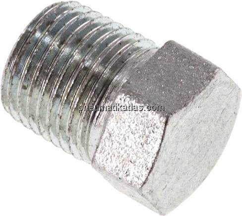 HD-Verschlussstopfen Außenskt. NPT 1/8", Stahl verzinkt