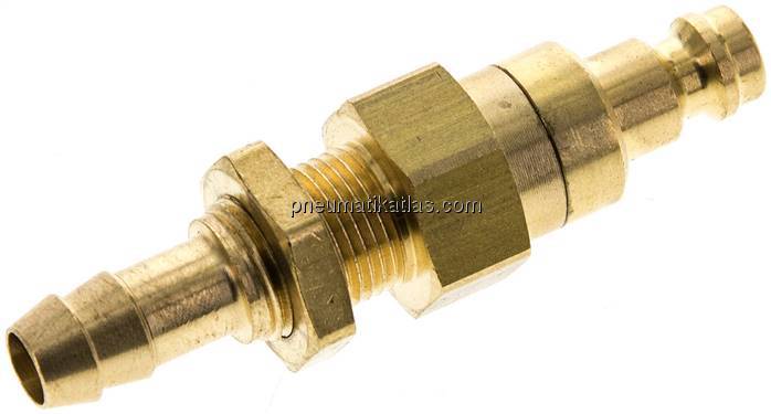 Schott-Kupplungsstecker (NW5) 8 (5/16")mm Schlauch, Messing