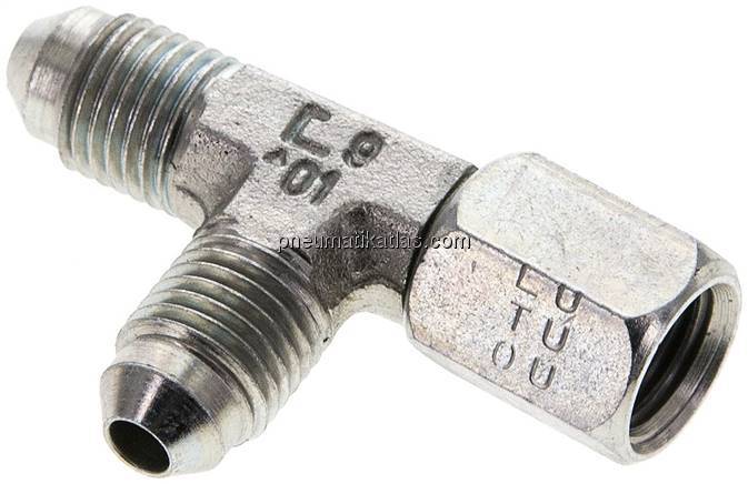 T-Verschraubung,UNF 7/16"-20 (JIC), Stahl verzinkt