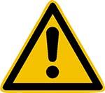 Warnschild Aluminium SL 200 mm Warnung vor einer Gefahrenstelle SafetyMarking