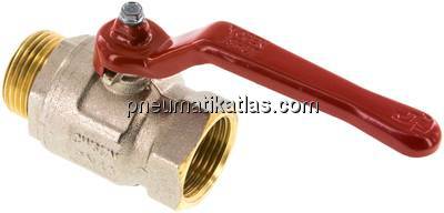 Messing-Kugelhahn, kurz, G 1" (AG/IG), -0,9 bis 40bar