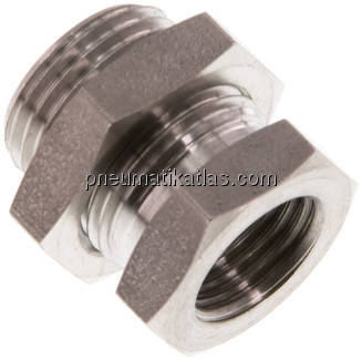 Schottverschraubung G 1/4"-G 3/8", 1.4571