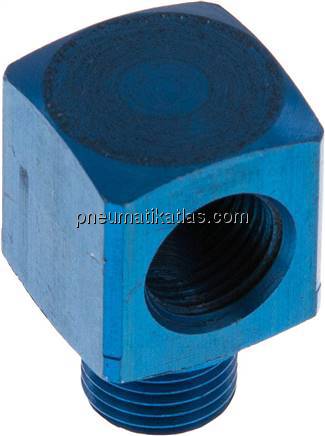 90°-Winkel G 1/8"(IG)-G 1/8"(AG), Aluminium