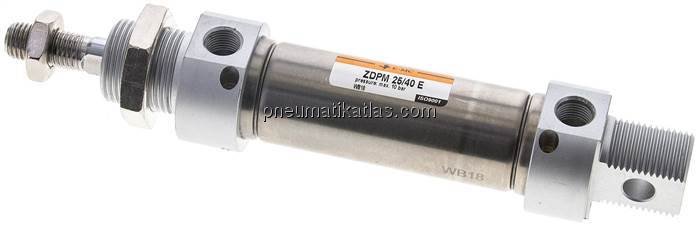 ISO 6432-Zylinder, doppeltwirkend, Kolben 25mm,Hub 40mm