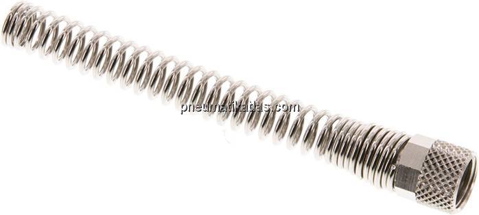 CK-Überwurfmutter 6x4mm(M 10x1), Messing vernickelt Knickschutz