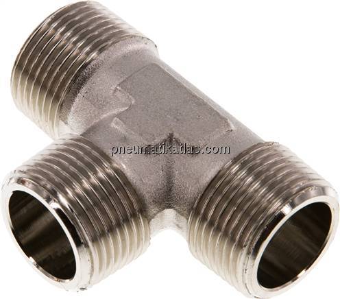 T-Stück R 3/4" (AG), Messing vernickelt