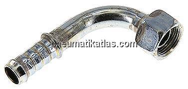 90°-Schlauchnippel M 22x1,5 Überwurfmutter, 14 - 15mm