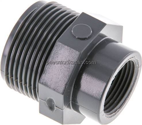 Reduziernippel G 1-1/4"(AG)-Rp 3/4"(IG), PVC-U