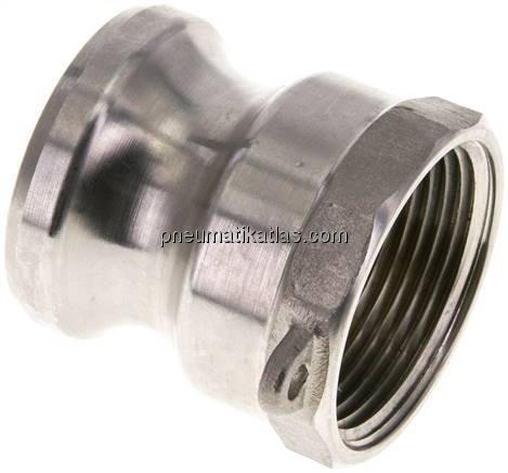 Kamlock-Stecker (A) NPT 1-1/4"(IG), Edelstahl (1.4408)