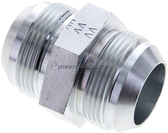 Doppelnippel UN 1-5/8"-12(JIC)-UN 1-5/8"-12(JIC), Stahl verzinkt