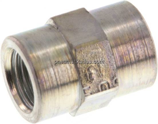 Hochdruck-Muffe G 1/8"-G 1/8", Stahl verzinkt